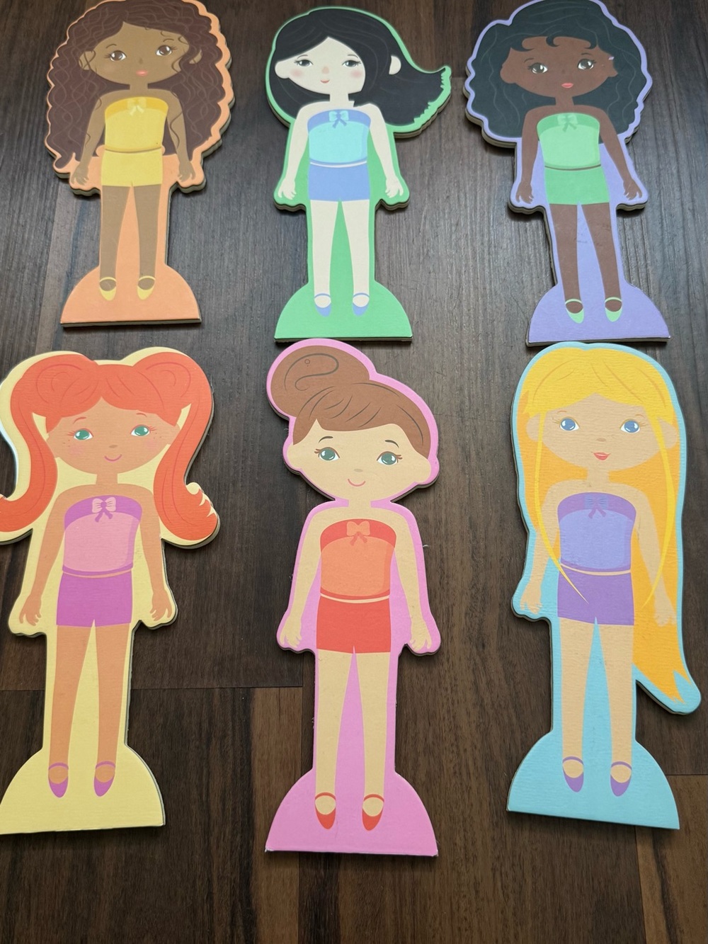 Wooden Magnetic Dress-Up Dolls Play Set